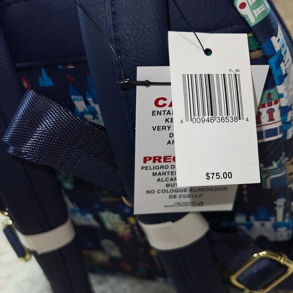 Disney Parks Main Street USA Dapper Dans Loungefly Mini Backpack - NEW - Picture 6 of 7